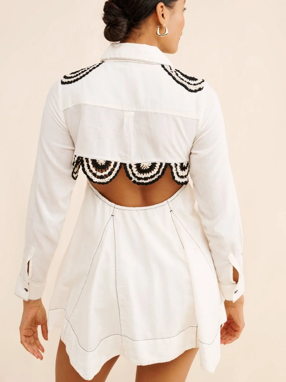 NWOT Free People Mirage Crochet Mini Dress in Ivory